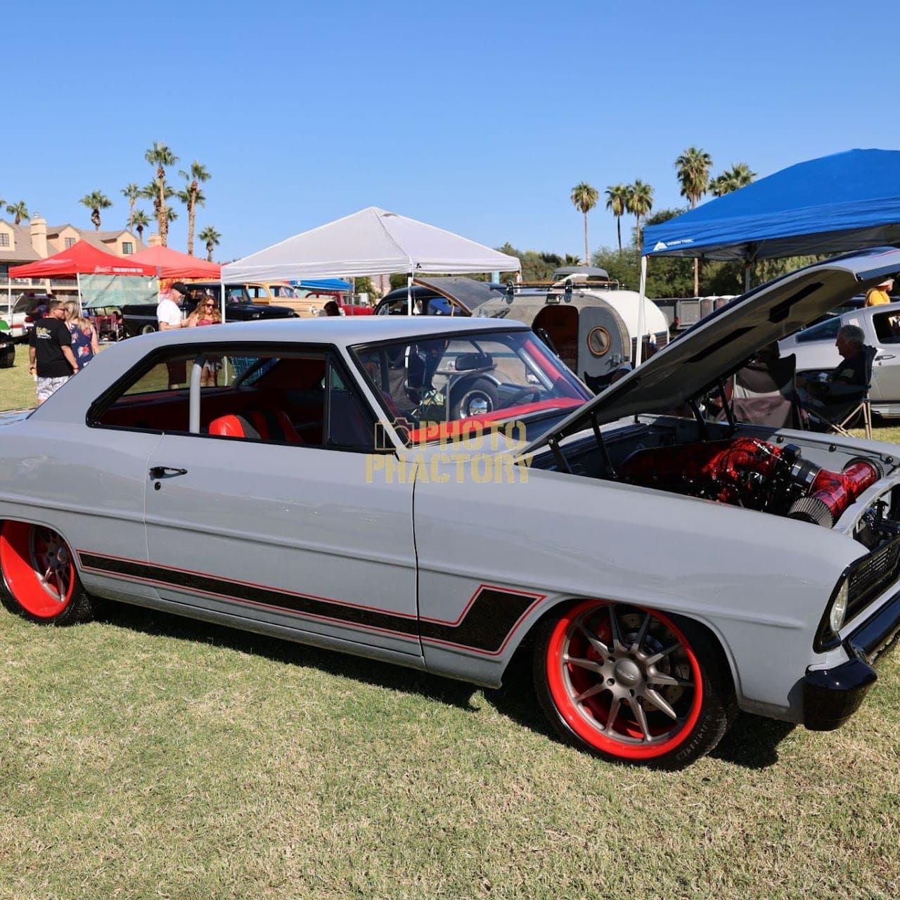 Show car photographed on location